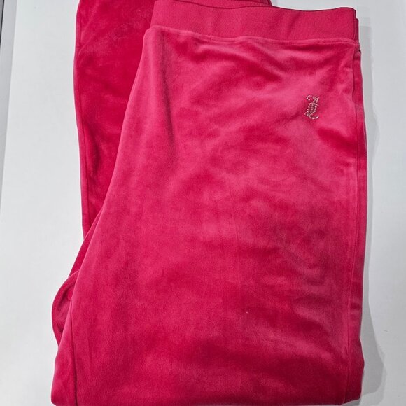 Juicy Couture Rib Waist Long Velour Pant - Picture 6 of 8